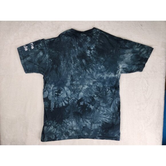 Vintage The Mountain Shirt Mens Medium Blue Tie Dye Wolf 90s Crew Neck - Picture 5 of 9